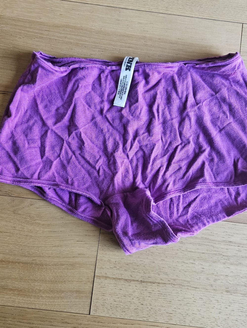 Vintage PINK Women's Cotton Boyshort Panty in Purple